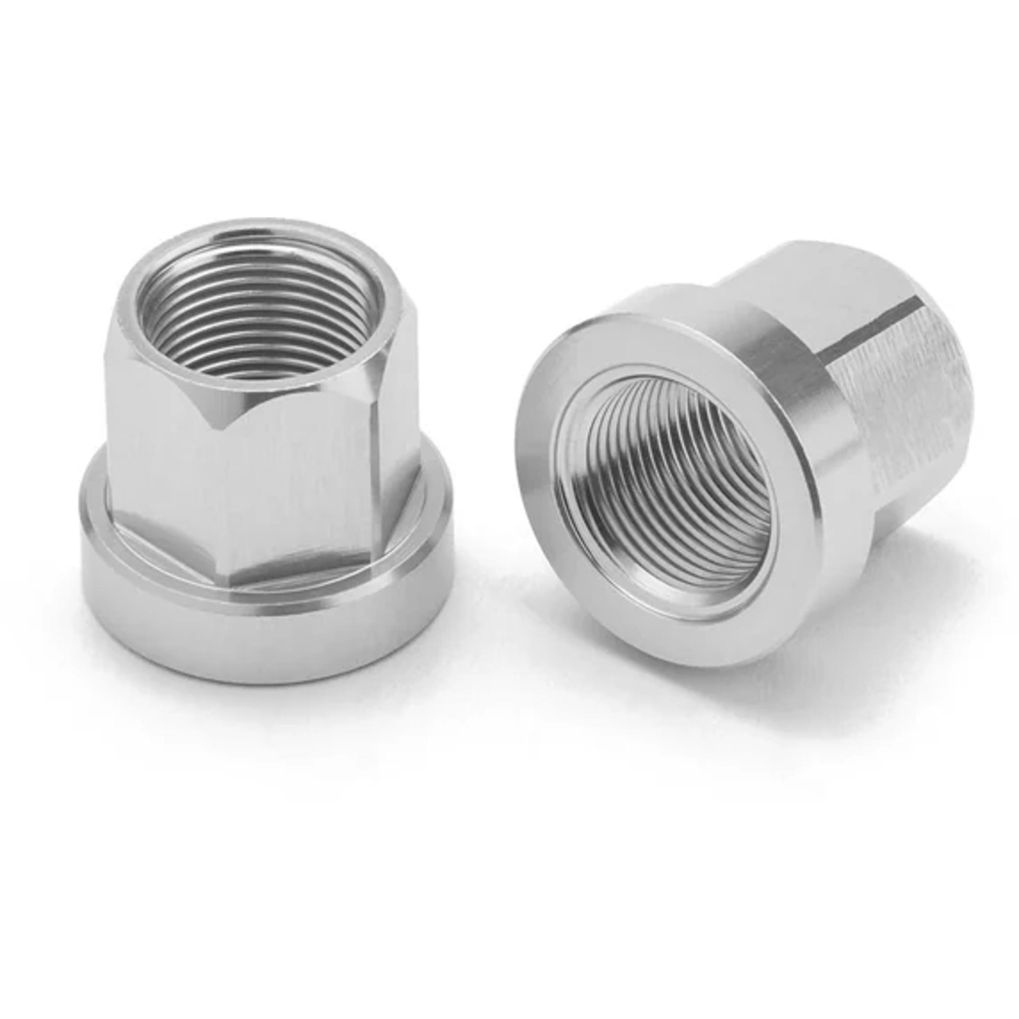 Mission BMX Alloy 14mm Axle Nuts Pair Silver