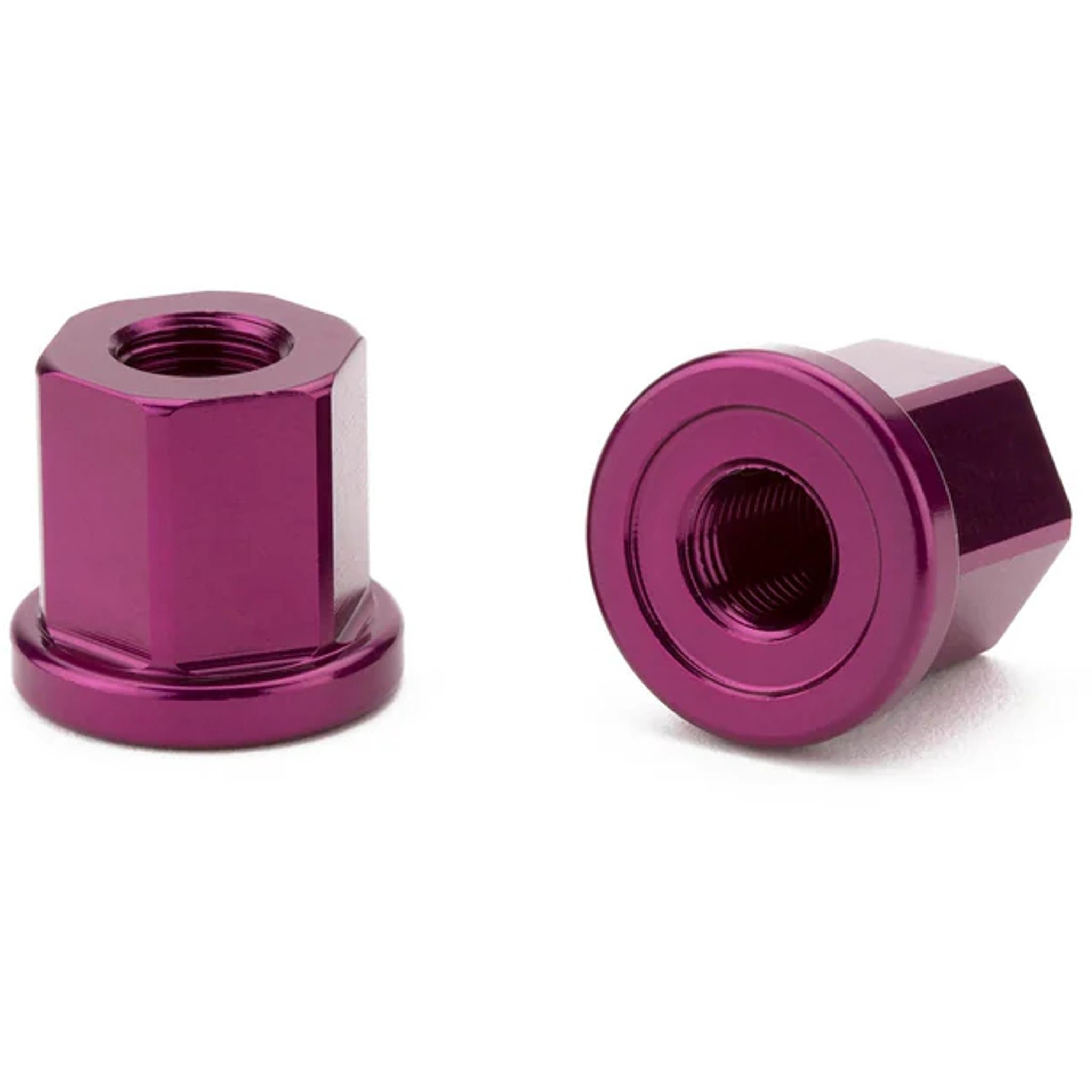 Mission BMX Alloy 3/8'' Axle Nuts Pair Purple
