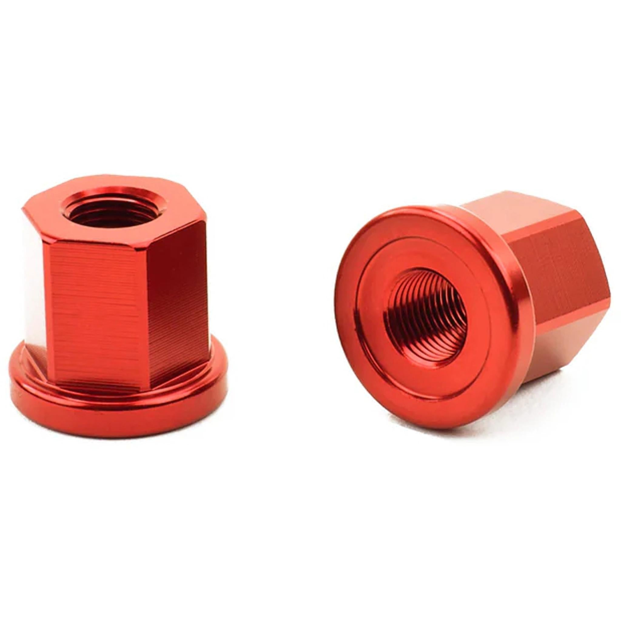 Mission BMX Alloy 3/8'' Axle Nuts Pair Red