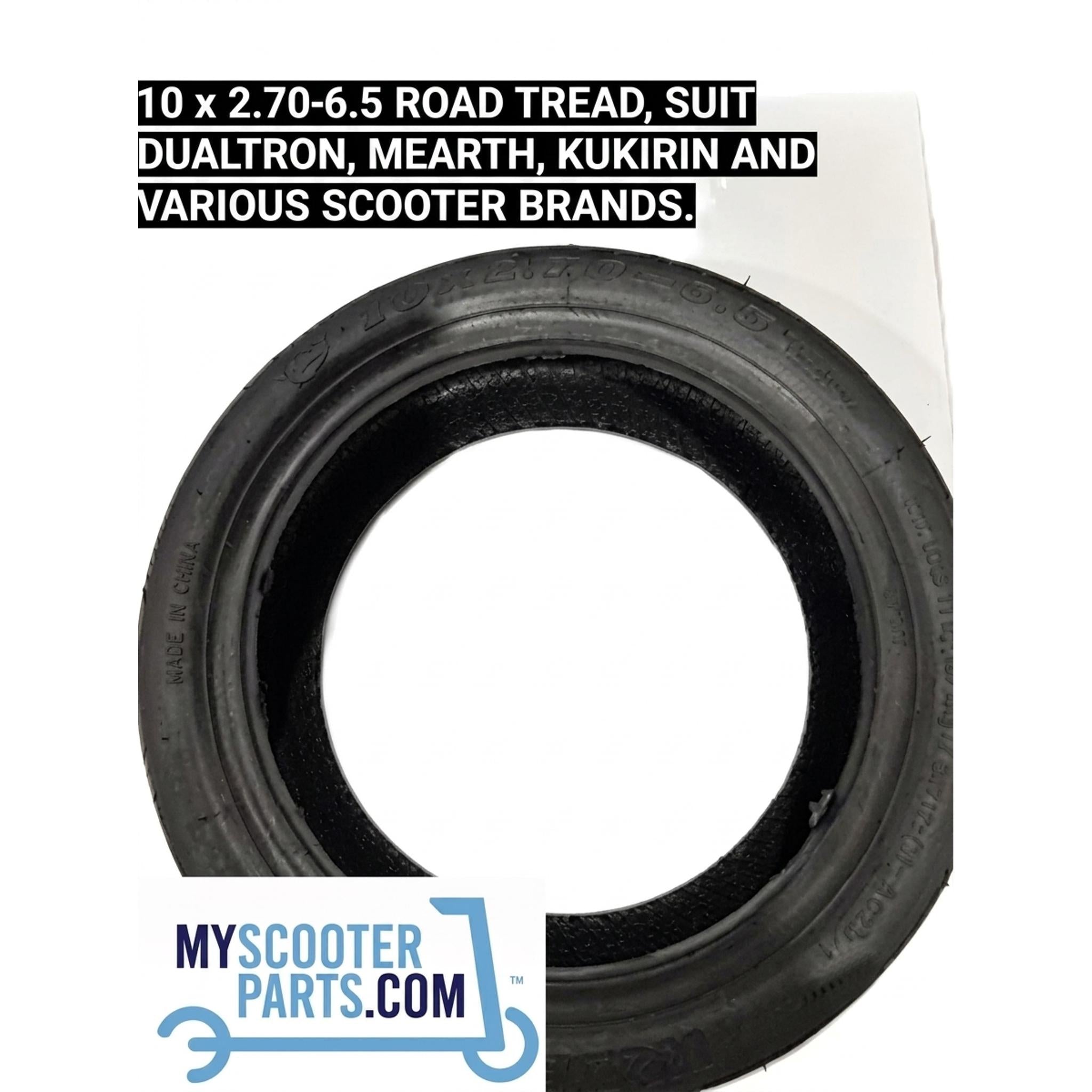 My Scooter Parts Road Tread E-Scooter Tyre 10x2.70-6.5''