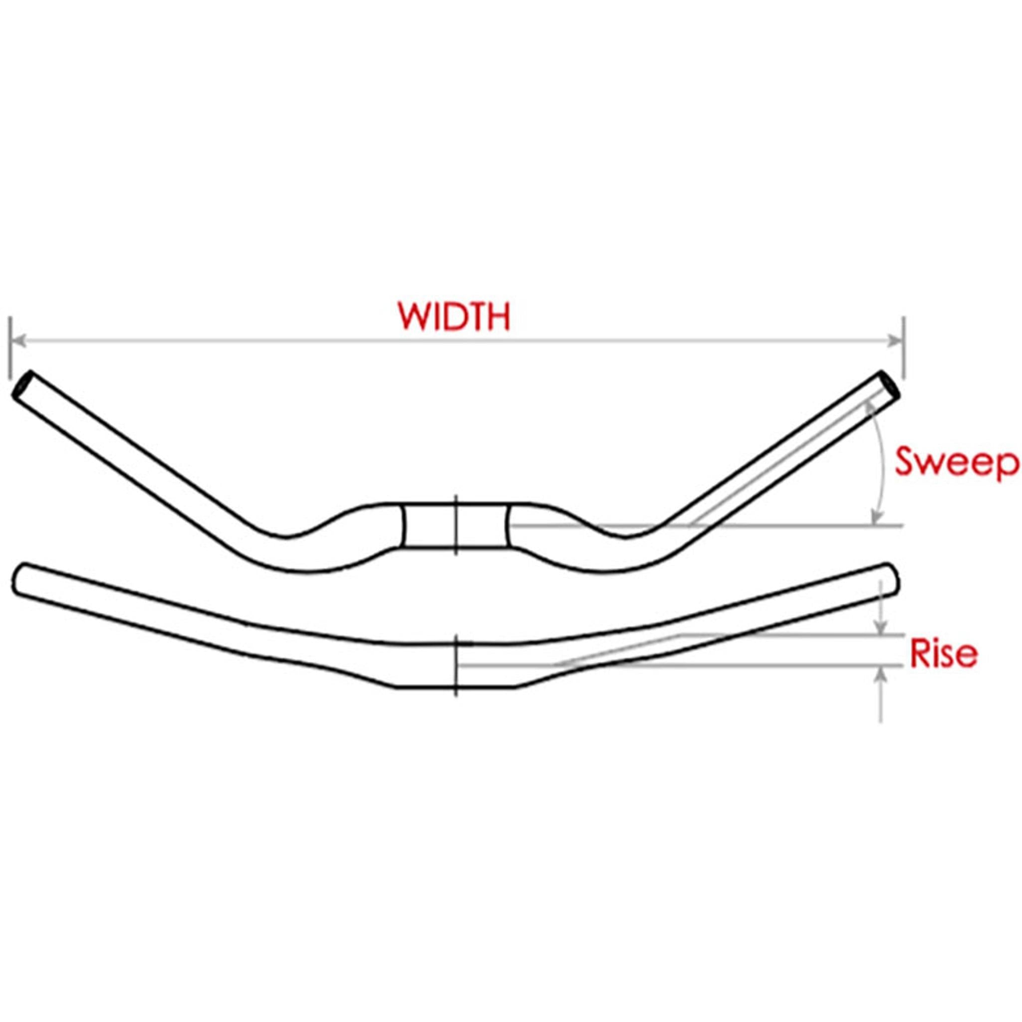 Noirette Seagull Swept-Back Recreational Handlebar 680mm Black