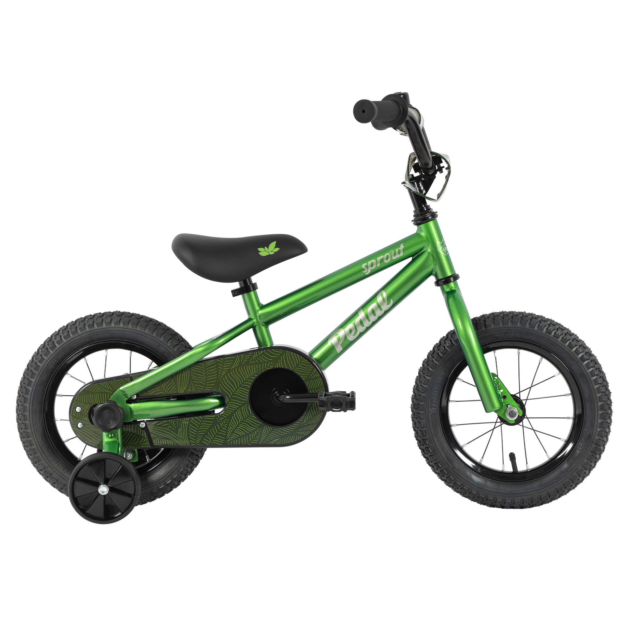 Pedal Sprout 12'' Kids Bike Green/Silver