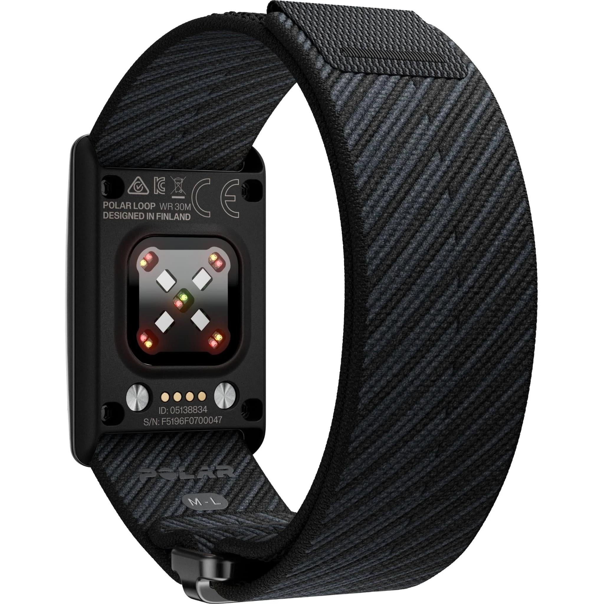 POLAR Loop Screen-Free Wearable Health Band & Fitness Tracker Night Black