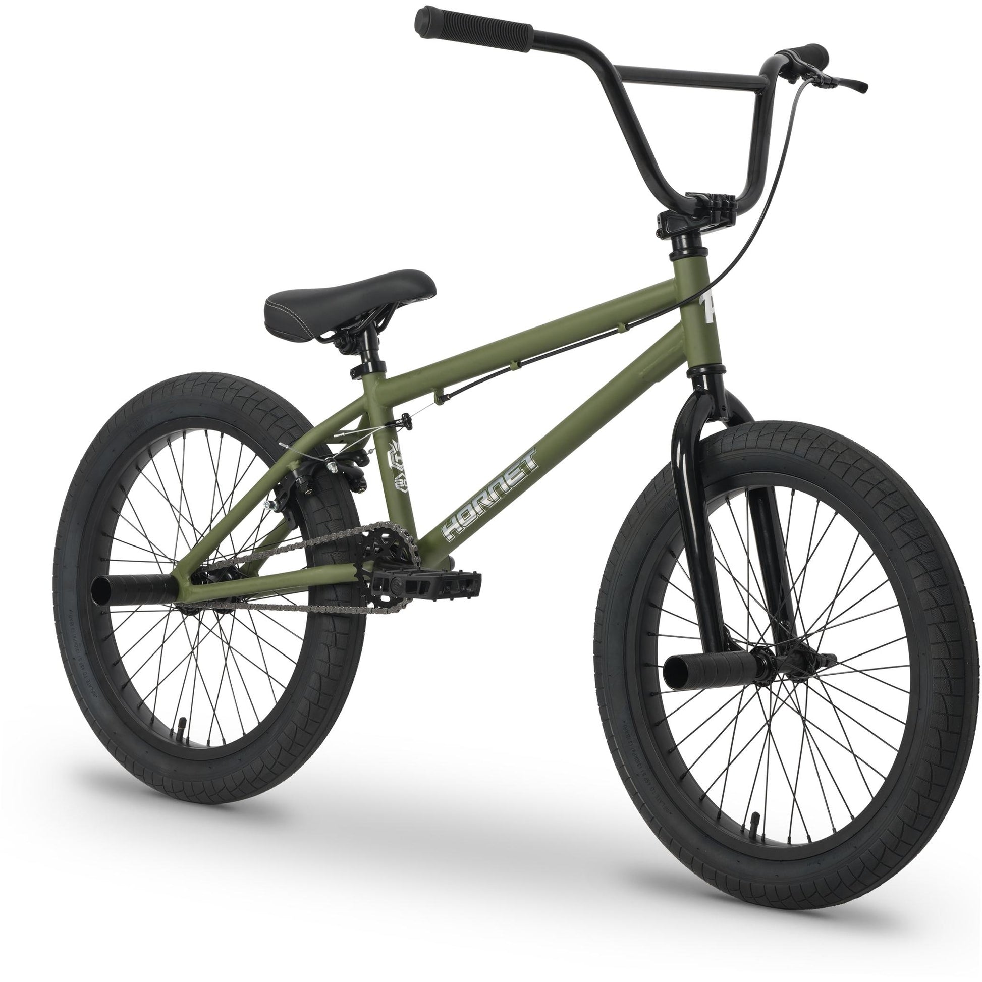 green pedal bike Pedal Hornet 2 20'' Kids BMX Bike Army Green – 99 Bikes