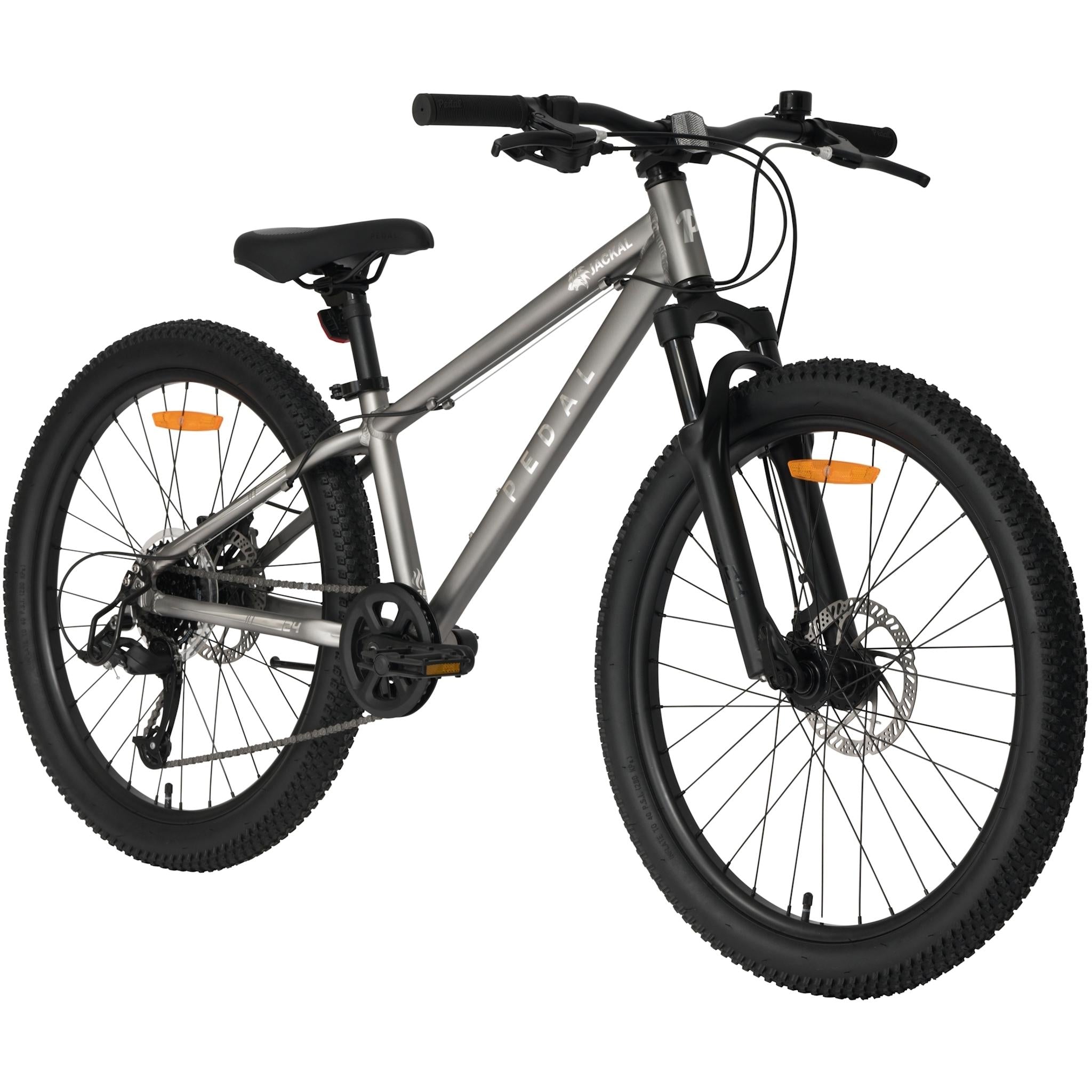 Pedal Jackal 24'' Kids Bike Silver Chrome