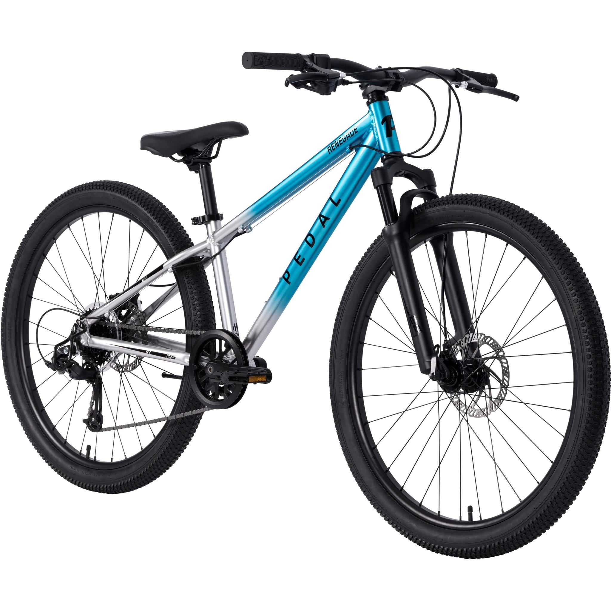 Pedal Renegade 26'' Kids Mountain Bike Teal/Silver Fade