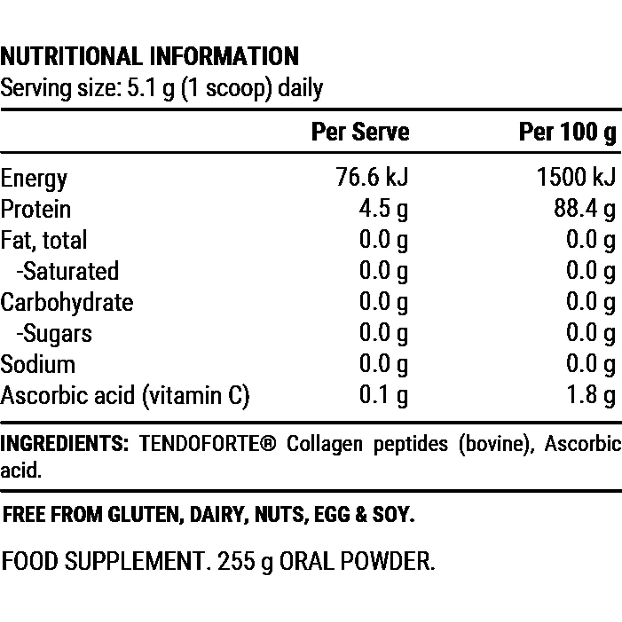 Pillar Performance Collagen Repair - Tendon & Ligament Powder 255g Unflavoured