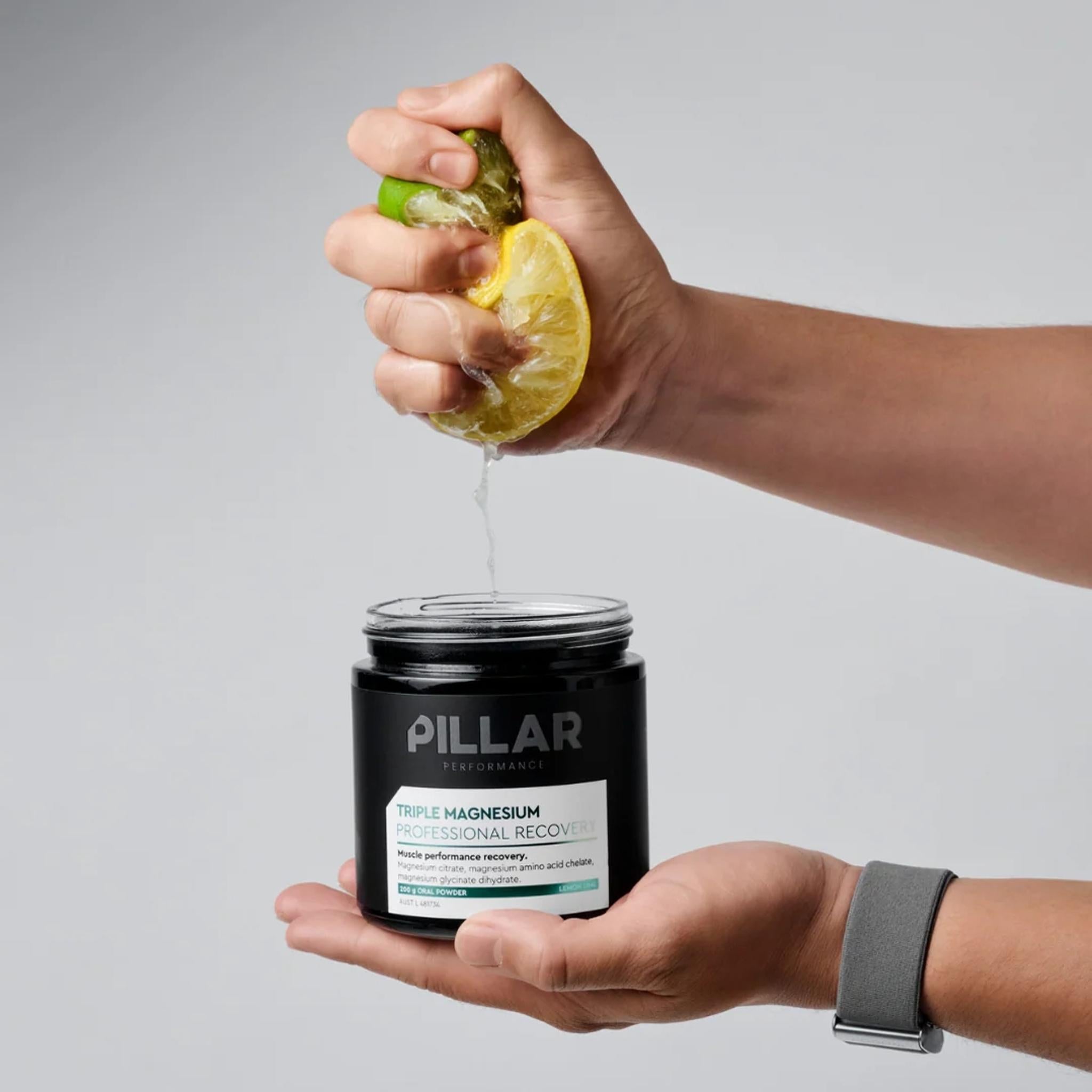 Pillar Performance Triple Magnesium Professional Recovery Powder 200g Lemon Lime