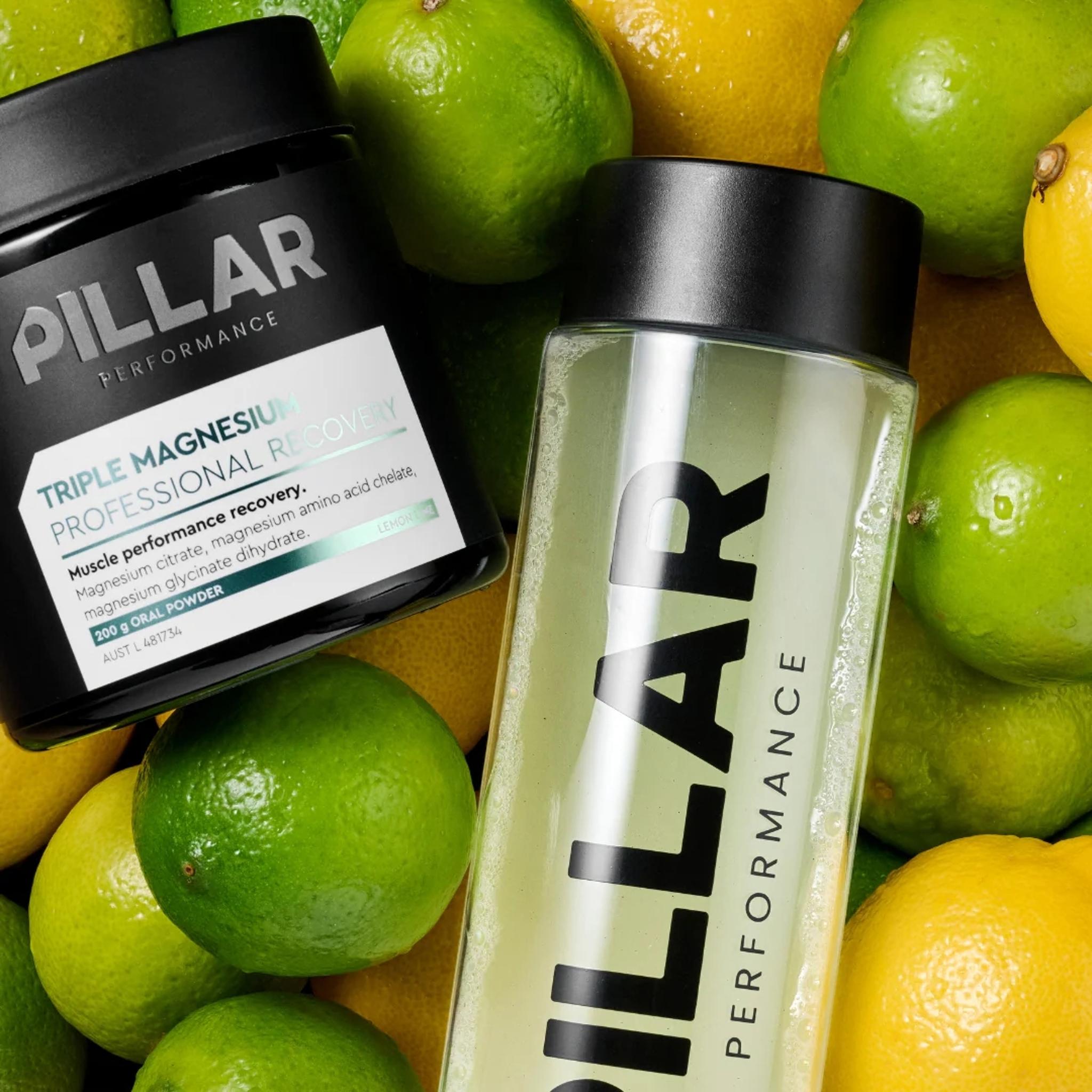 Pillar Performance Triple Magnesium Recovery Powder 200g Jar Lemon Lime