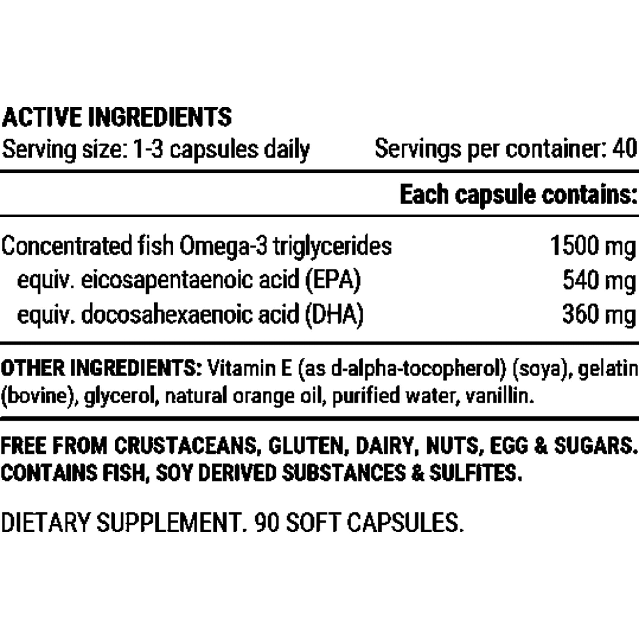 Pillar Performance Ultra Omega Joint Freedom - High Potency Fish Oil - 90 Capsules Orange Flavour