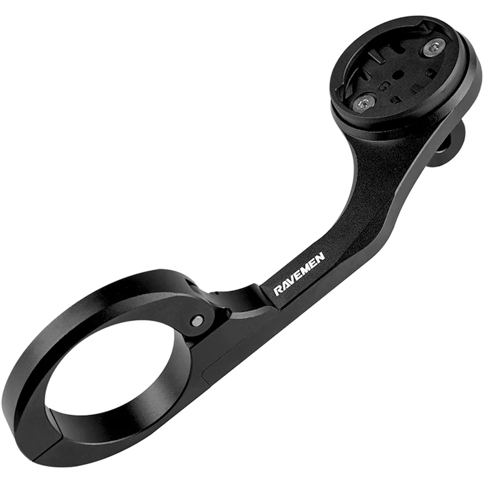 Ravemen AOM02 Alloy Out-Front Computer Mount 31.8mm w/ Go-Pro Adapter (suits Garmin, Wahoo, Bryton)
