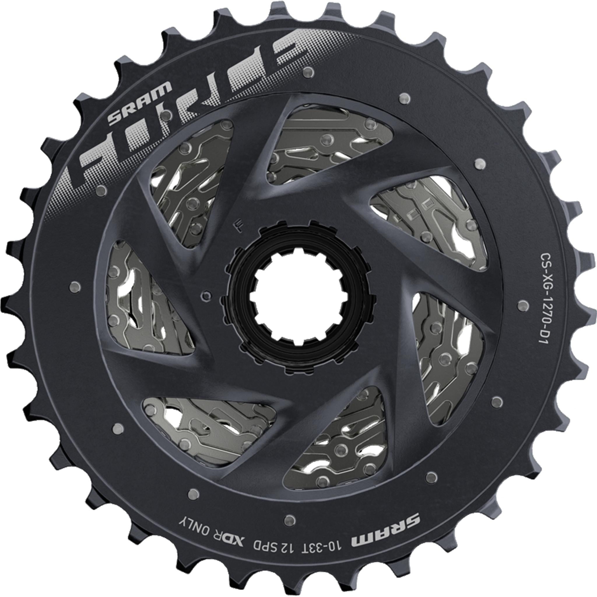 SRAM Force XG-1270 D1 12 Speed Cassette 10-33T Silver