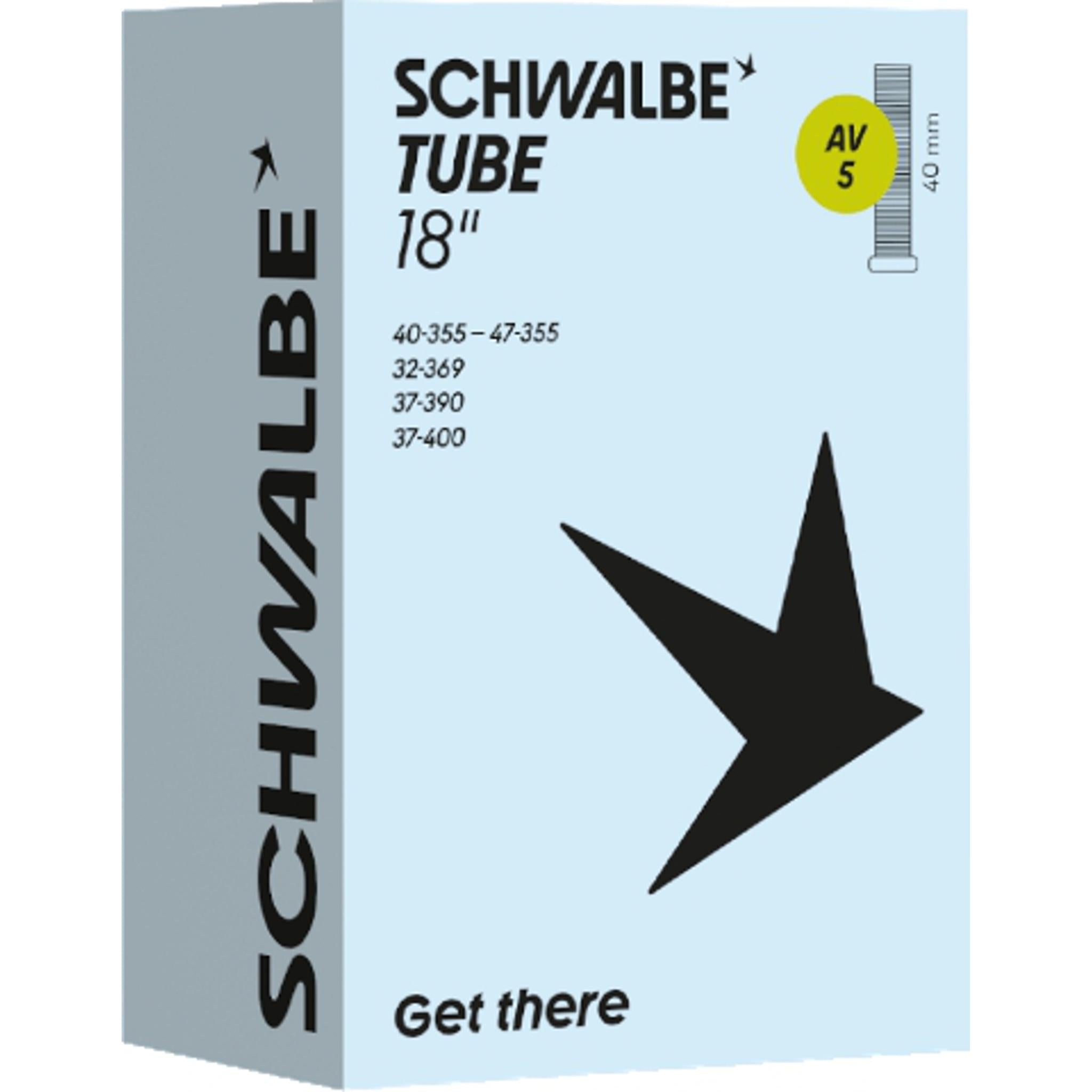 Schwalbe AV5 Schrader Valve Inner Tube 18x1.25-1.9''