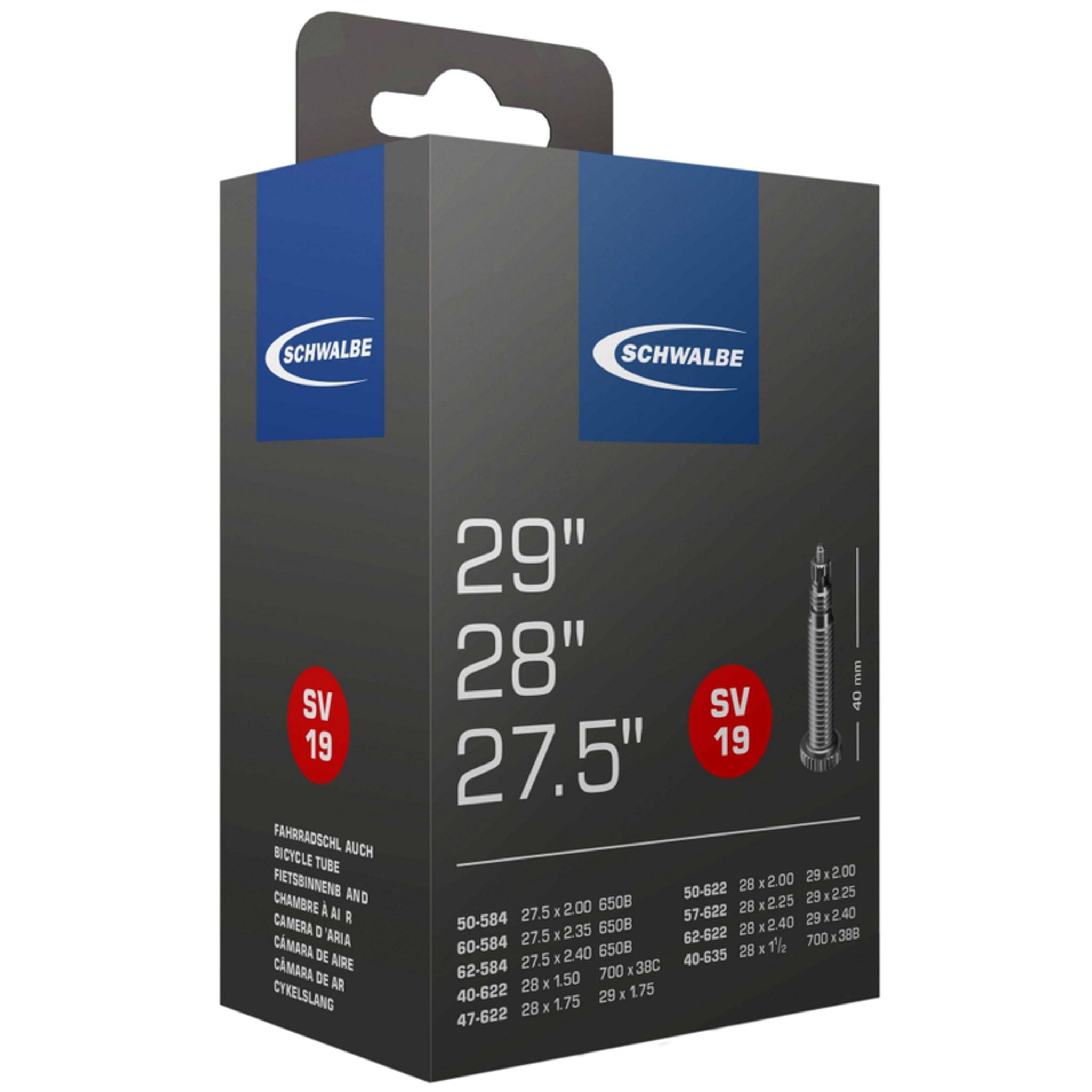 Schwalbe AirPlus SV19 Presta Valve Inner Tube 29/27.5x1.5-2.40''