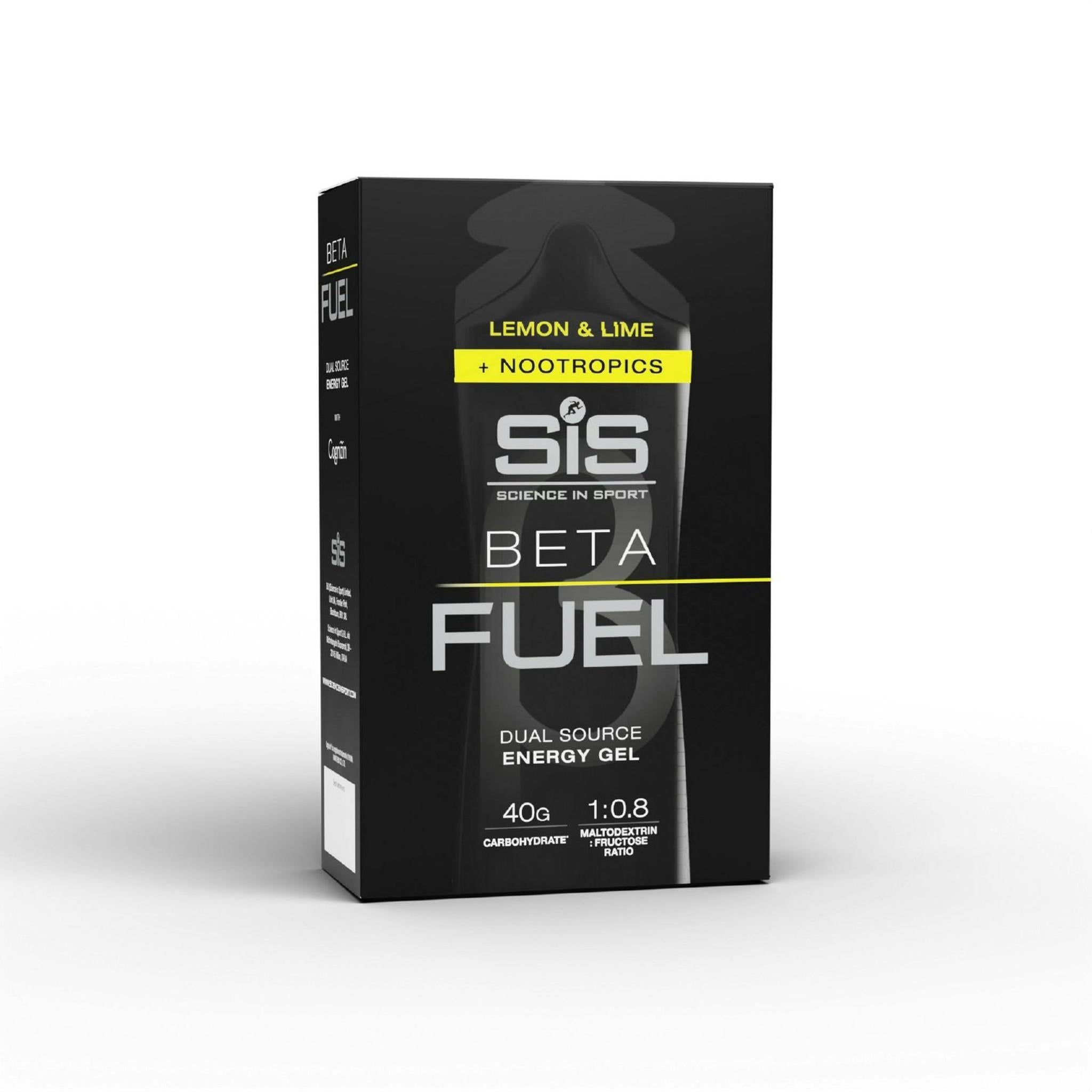 SiS Gel Beta Fuel + Nootropics Energy Gel 60ml Lemon Lime