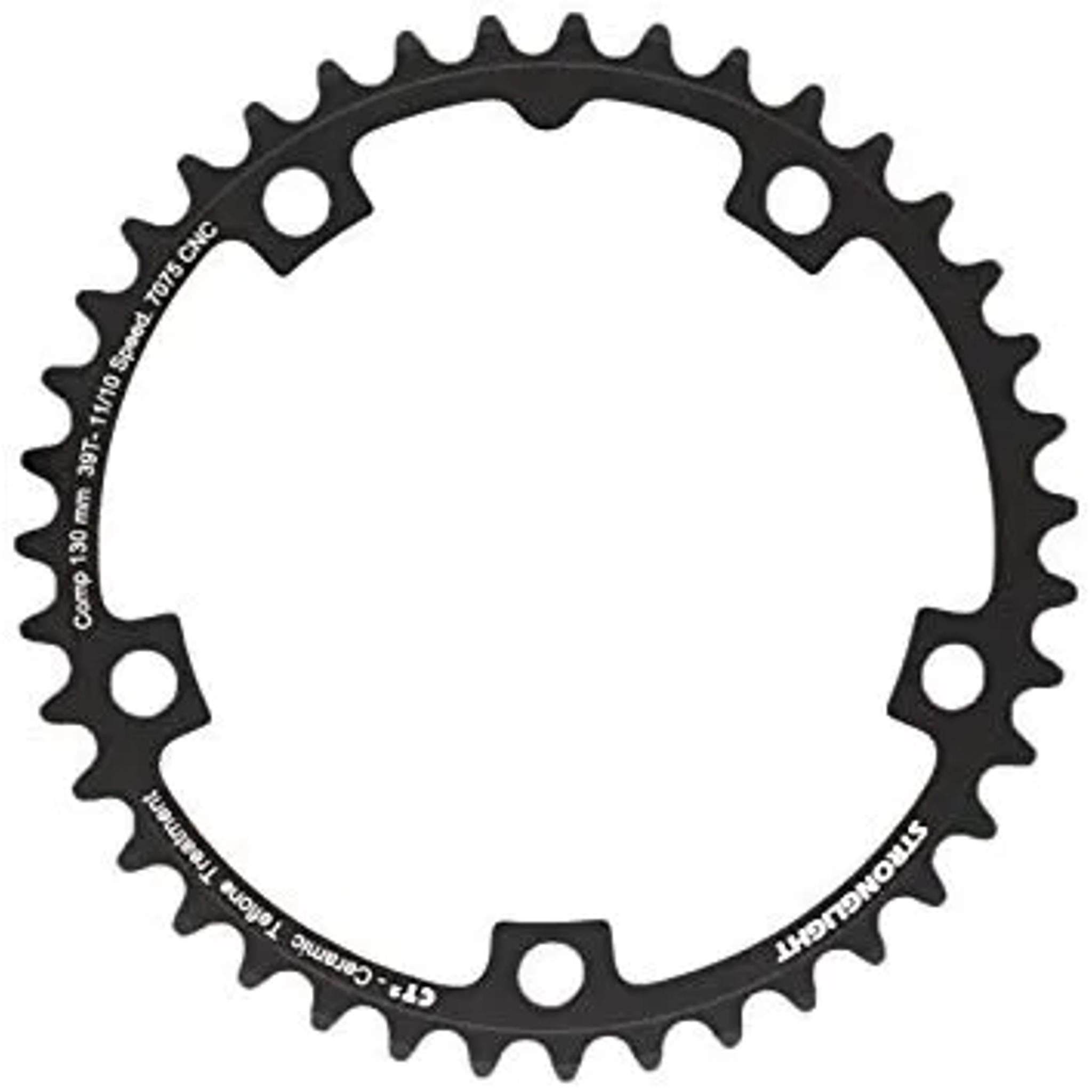 Stronglight CT2 5-Arm CNC 10/11-Speed Road Chainring 39T 130mm BCD Black