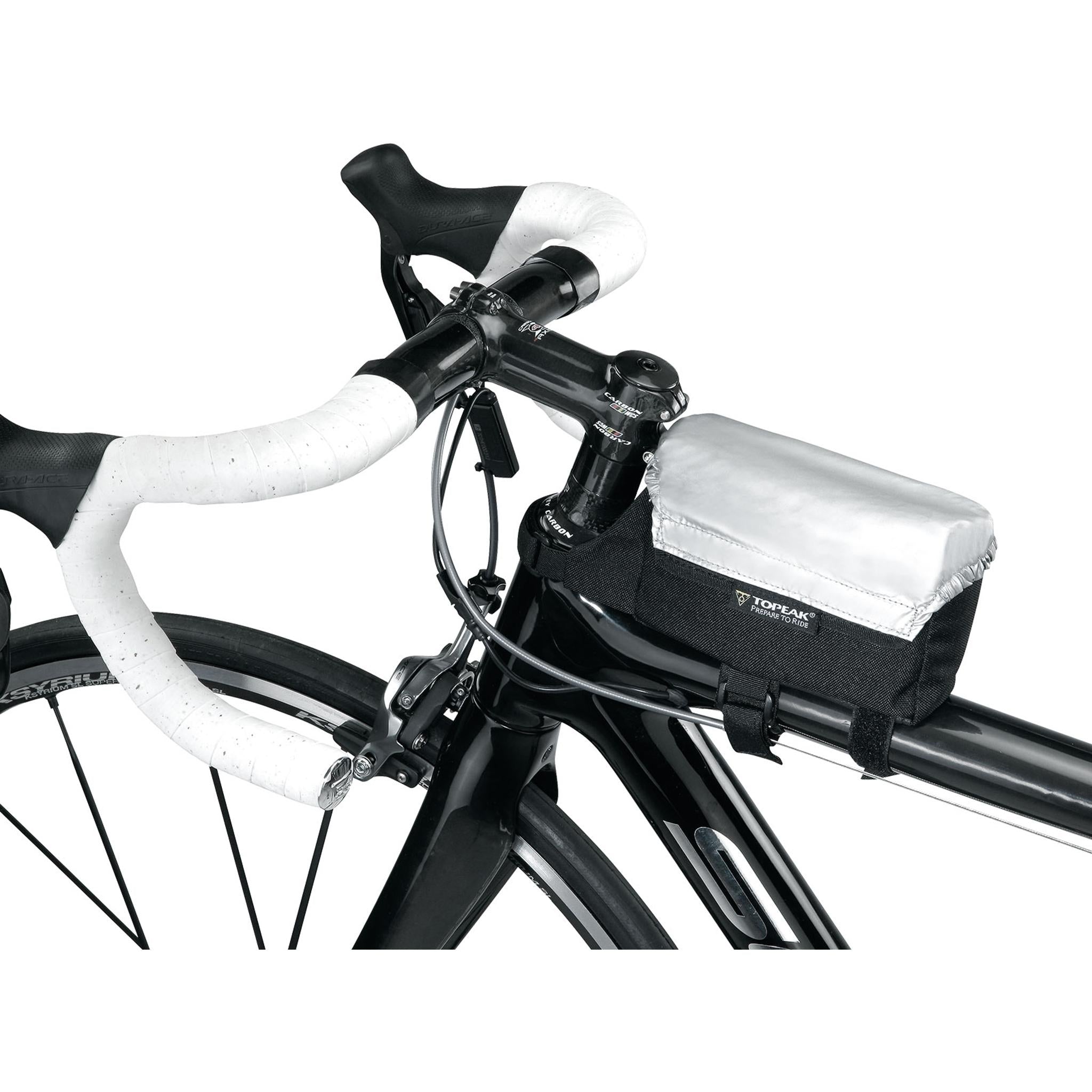 Topeak TriBag All Weather Top Tube Bag w/ Rain Cover Medium 0.6L Black