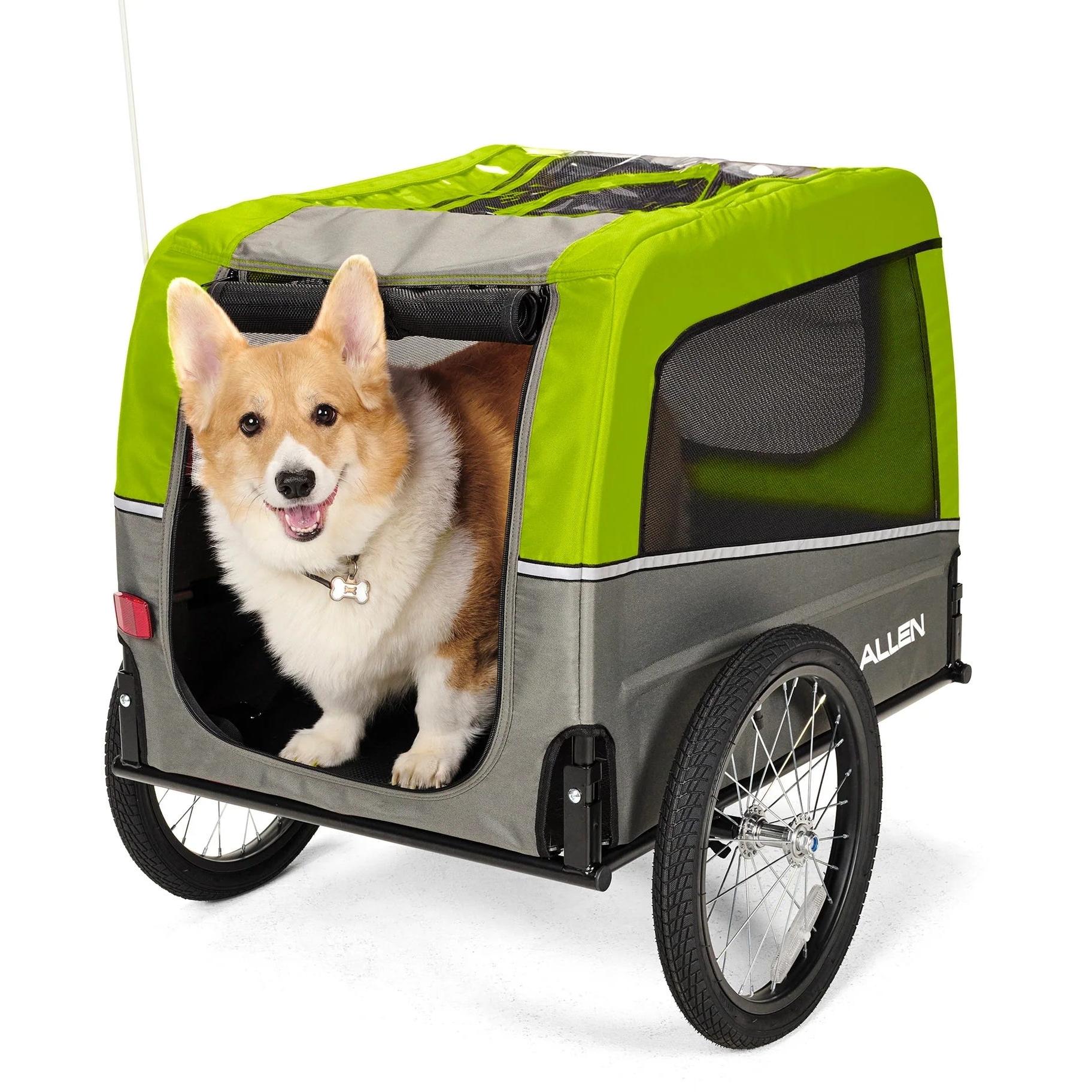 Allen Deluxe Medium Dog Trailer Green