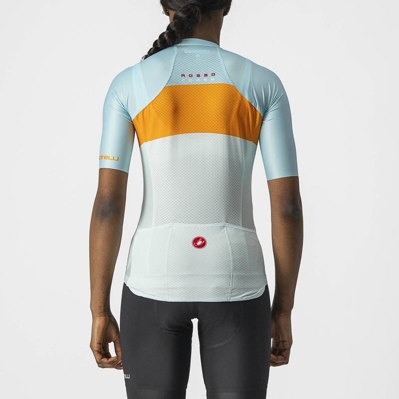 Castelli Aero Pro Women's Jersey Aqua/Orange