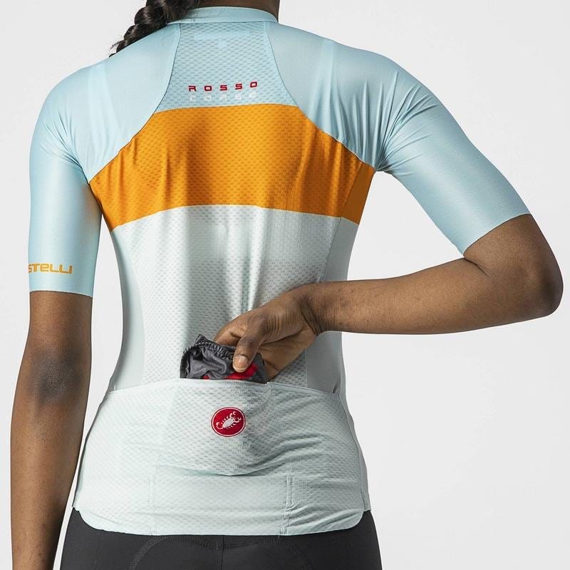 Castelli Aero Pro Women's Jersey Aqua/Orange