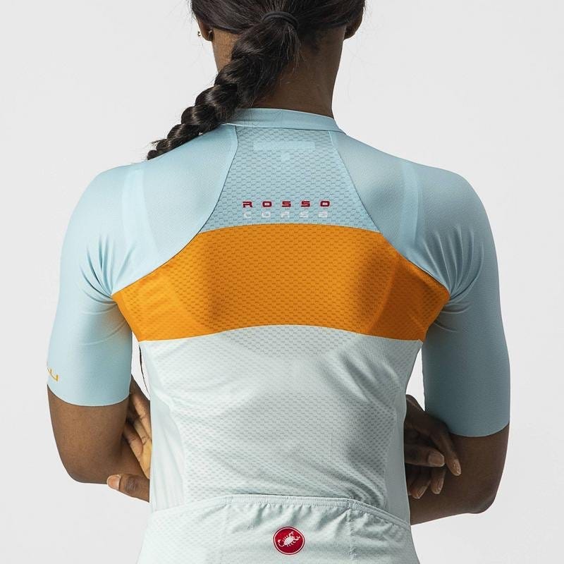 Castelli Aero Pro Women's Jersey Aqua/Orange
