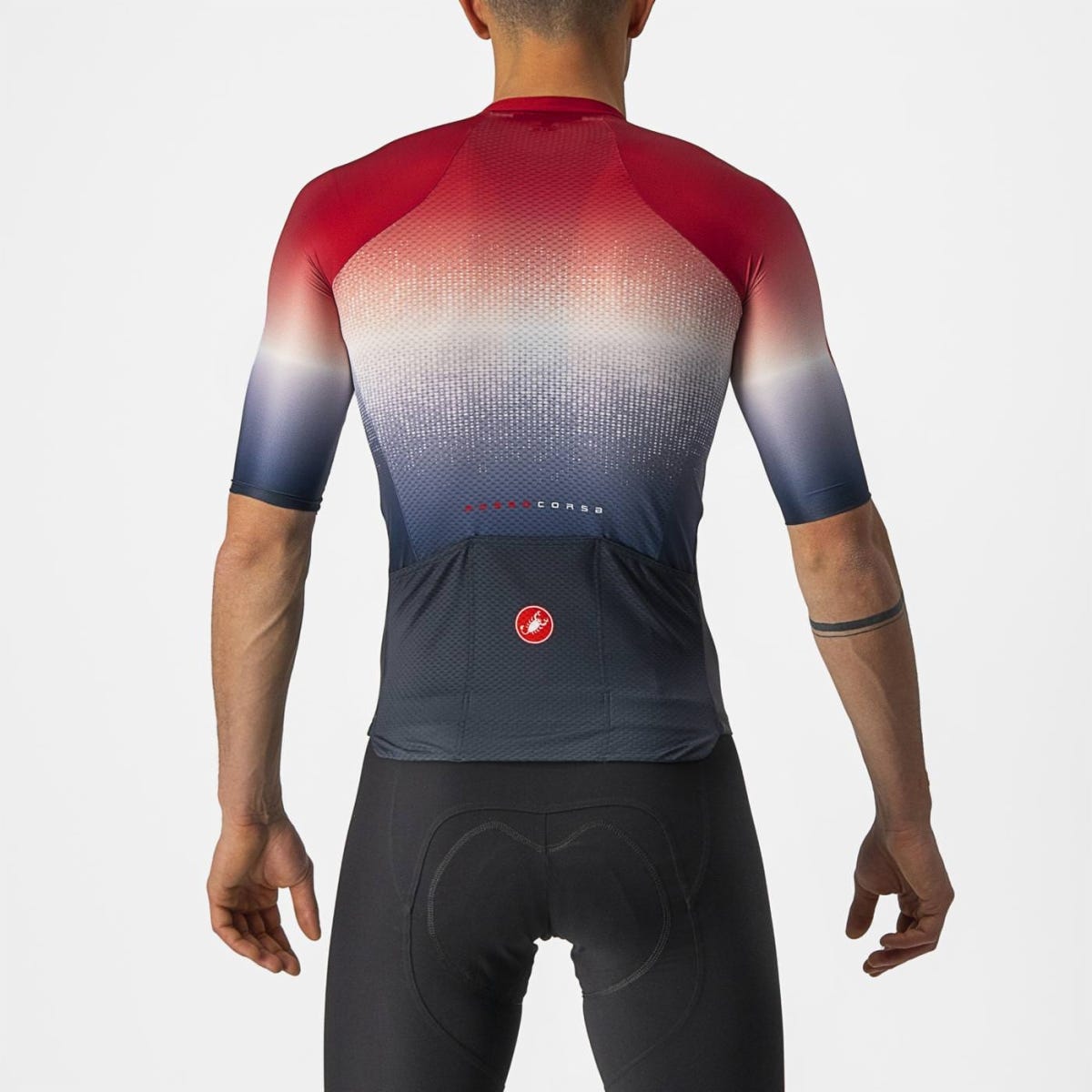 Castelli Aero Race 6.0 Rosso Corsa Jersey Savile Blue/Red