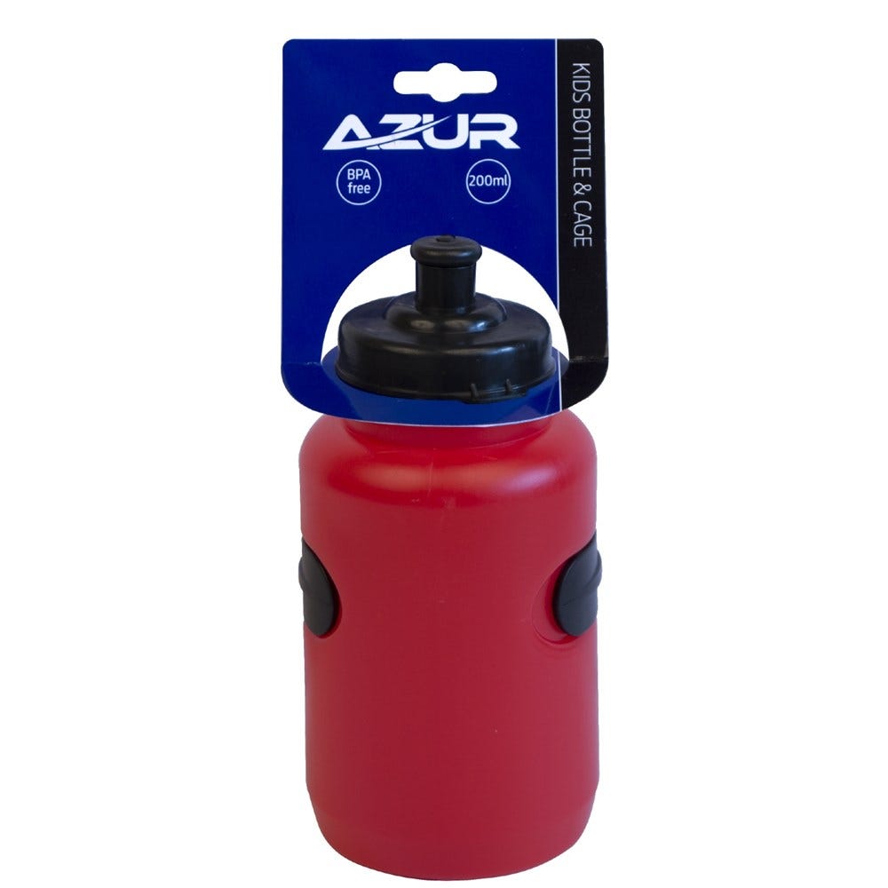 Azur Kids Bottle with Cage Red/Black