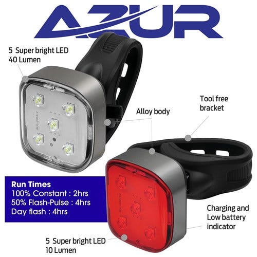 Azur USB Strobe 40/10 Lumens Light Set