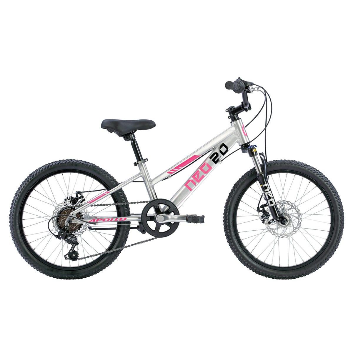 Neo Disc+ Kids Bike 20'' 6-Speed Brushed Alloy/Pink/Black