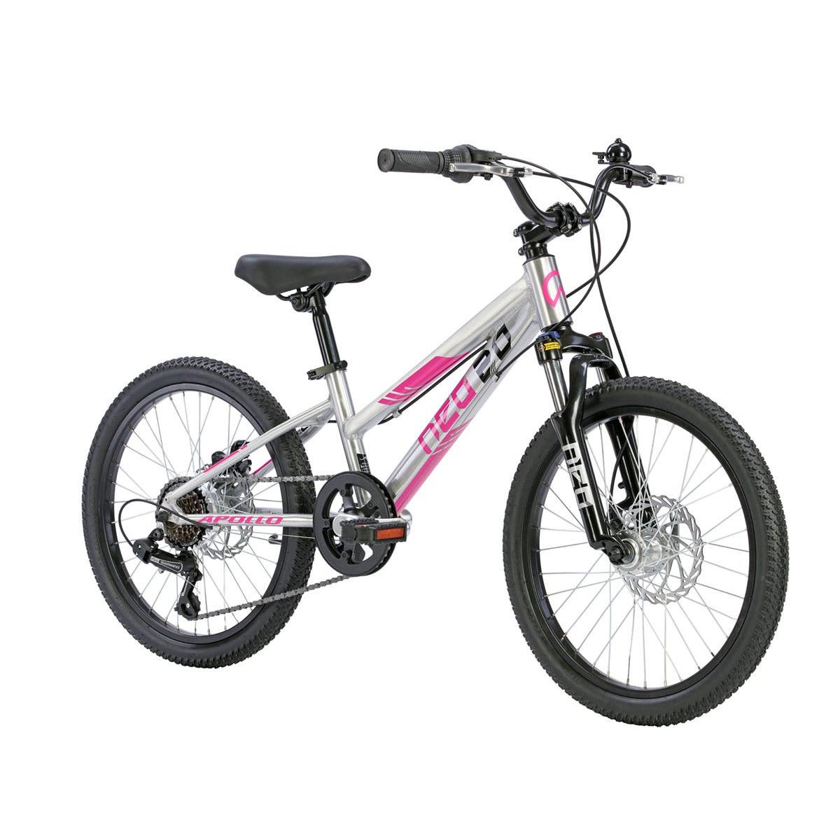 Neo Disc+ Kids Bike 20'' 6-Speed Brushed Alloy/Pink/Black