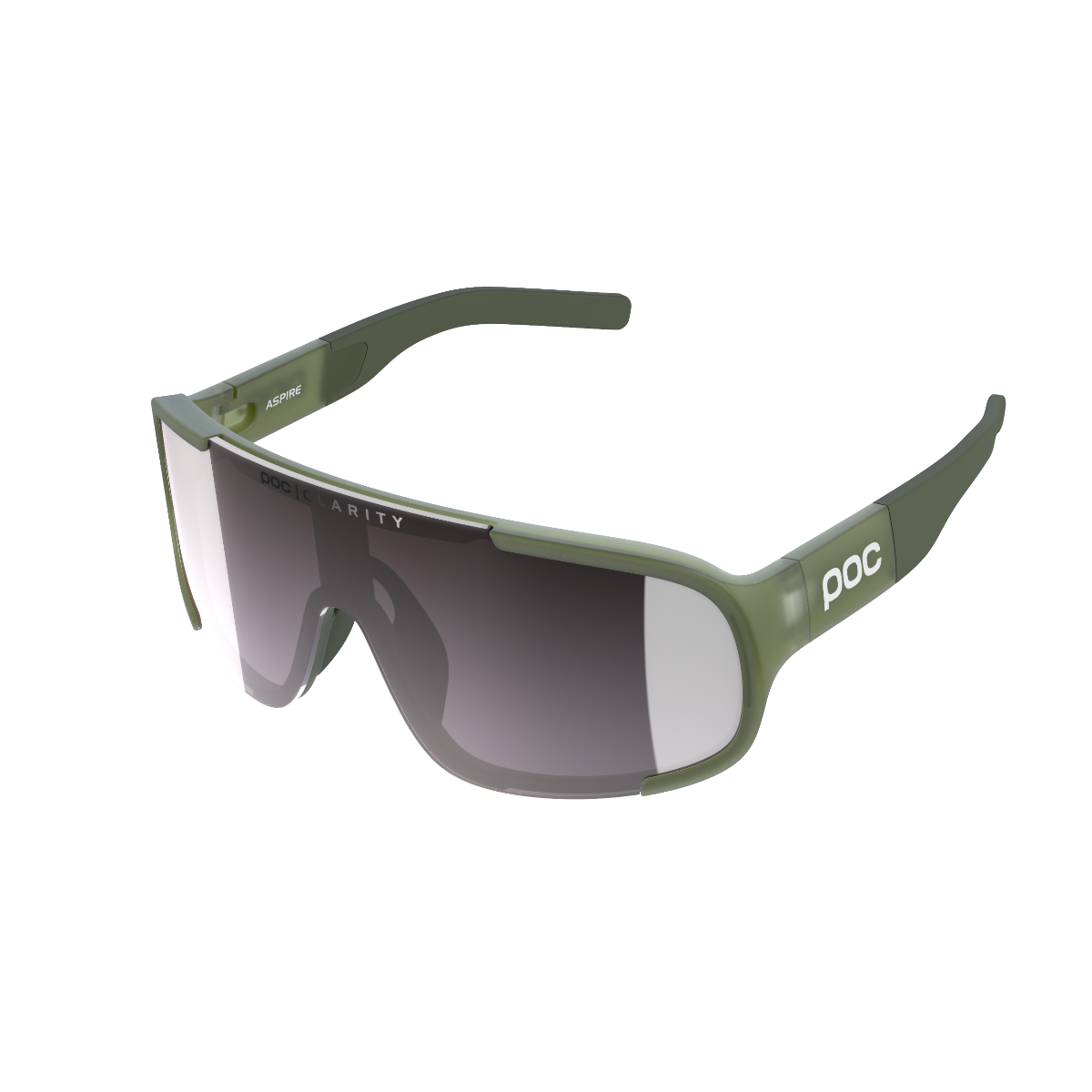 POC Aspire Sunglasses Translucent Epidote Green With Violet/Silver Mirror Lens