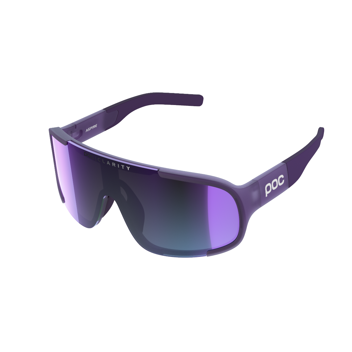 POC Aspire Sunglasses Translucent Sapphire Purple With Violet Mirror Lens
