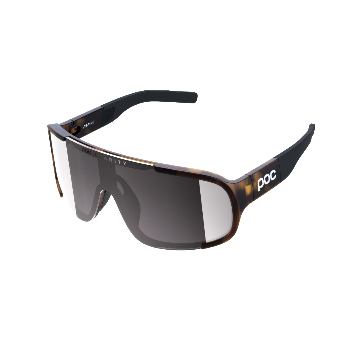 POC Aspire Sunglasses Tortoise Brown with Violet/Silver Mirror Lens