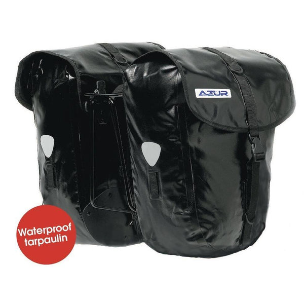 Azur Tarpaulin Pannier Set 54L Black – 99 Bikes