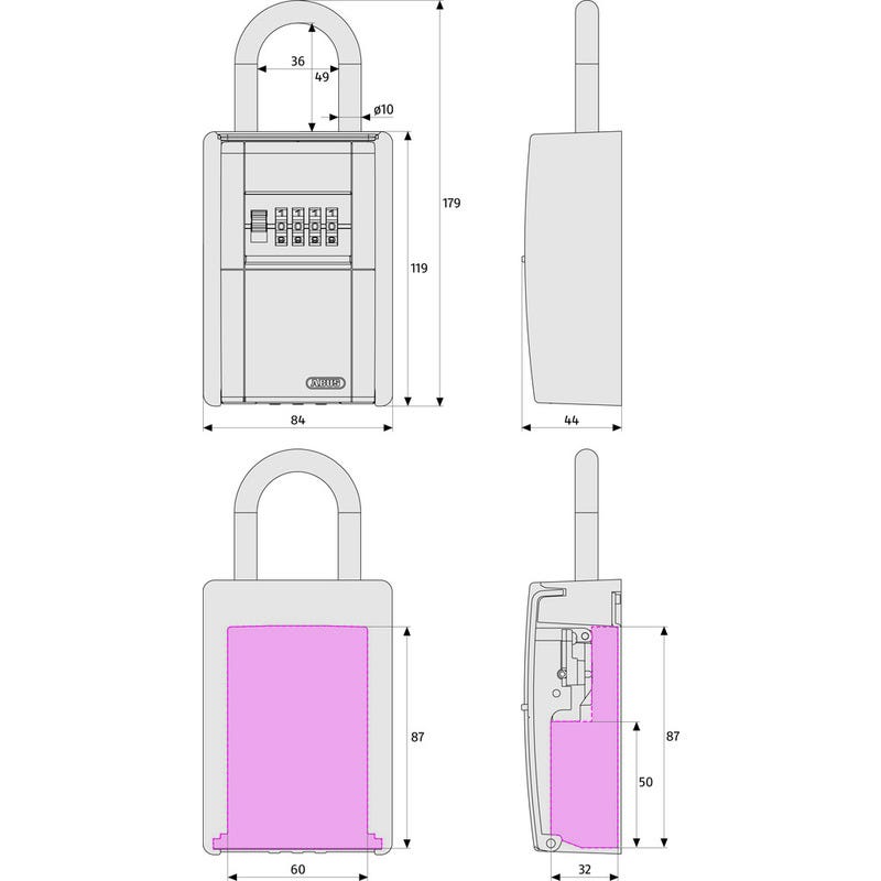 ABUS Special KeyGarage 797 with Shackle