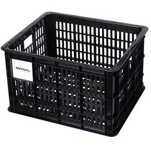 Basil Bicycle Crate Medium 29.5L Recycled Plastic Black