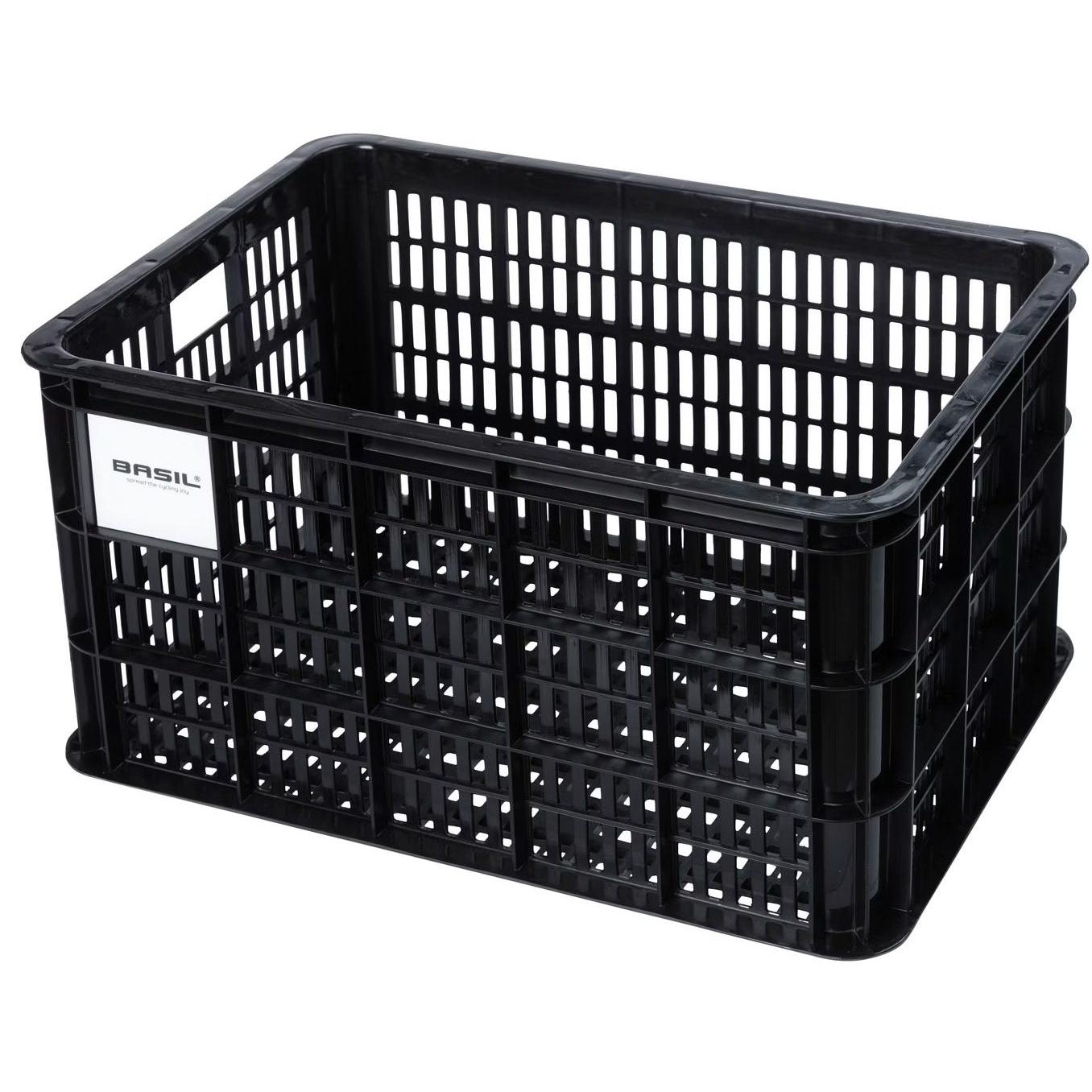 Basil Bicycle Crate Large 40L Recycled Plastic Black
