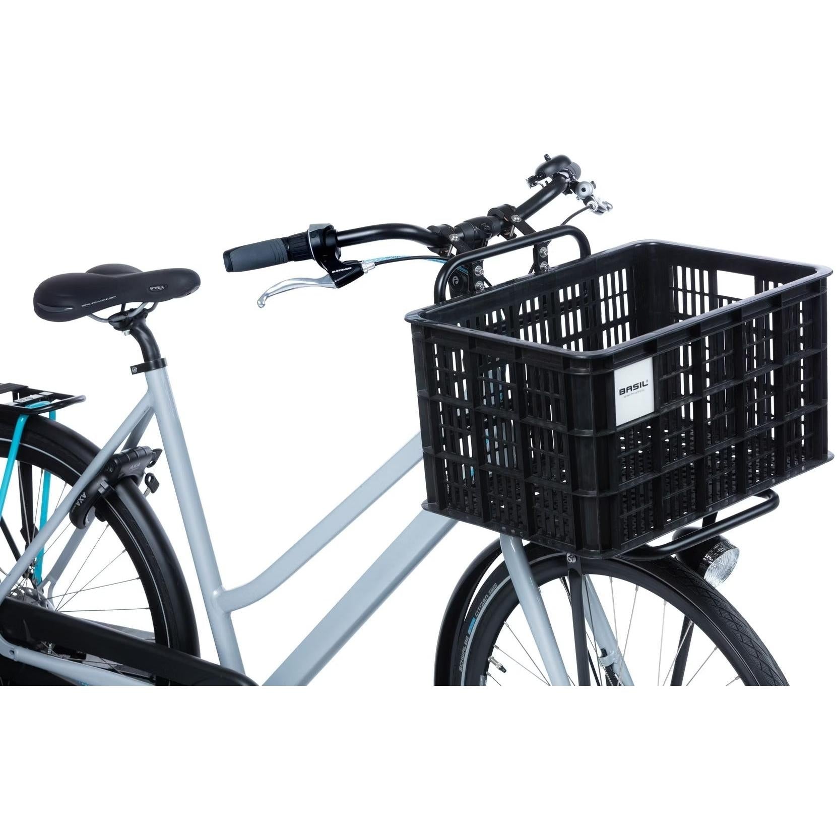 Basil Bicycle Crate Large 40L Recycled Plastic Black
