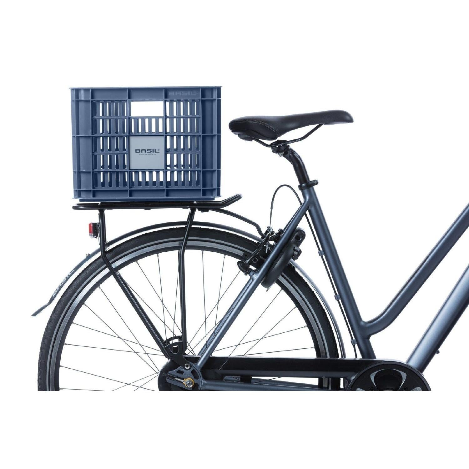 Basil Bicycle Crate Medium 29.5L Recycled Bluestone