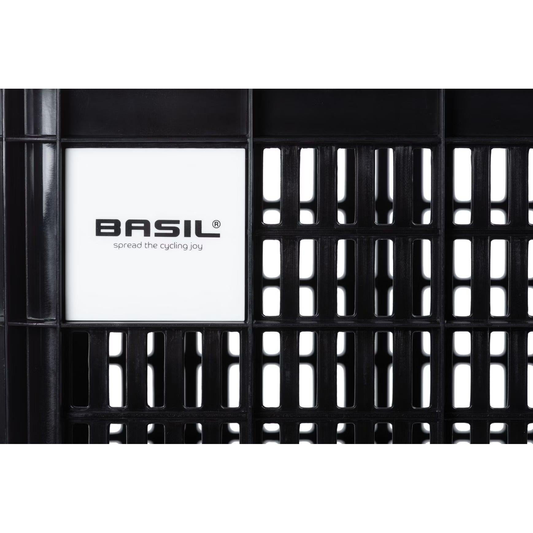 Basil Bicycle Crate MIK Large 40L Recycled Plastic Black
