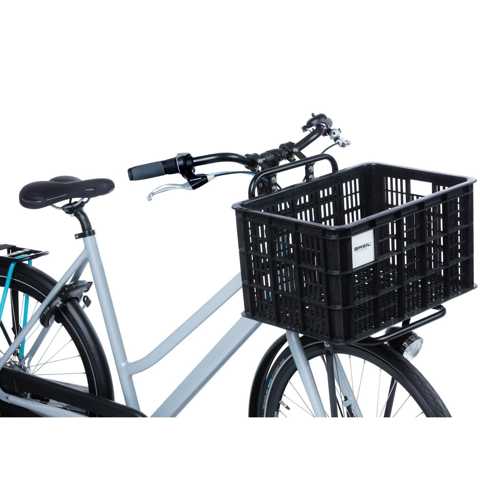 Basil Bicycle Crate MIK Large 40L Recycled Plastic Black