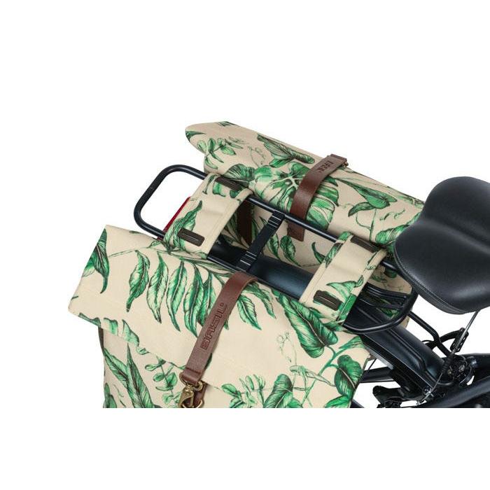 Basil Ever Green Double Pannier Bags Sandshell Beige 32L