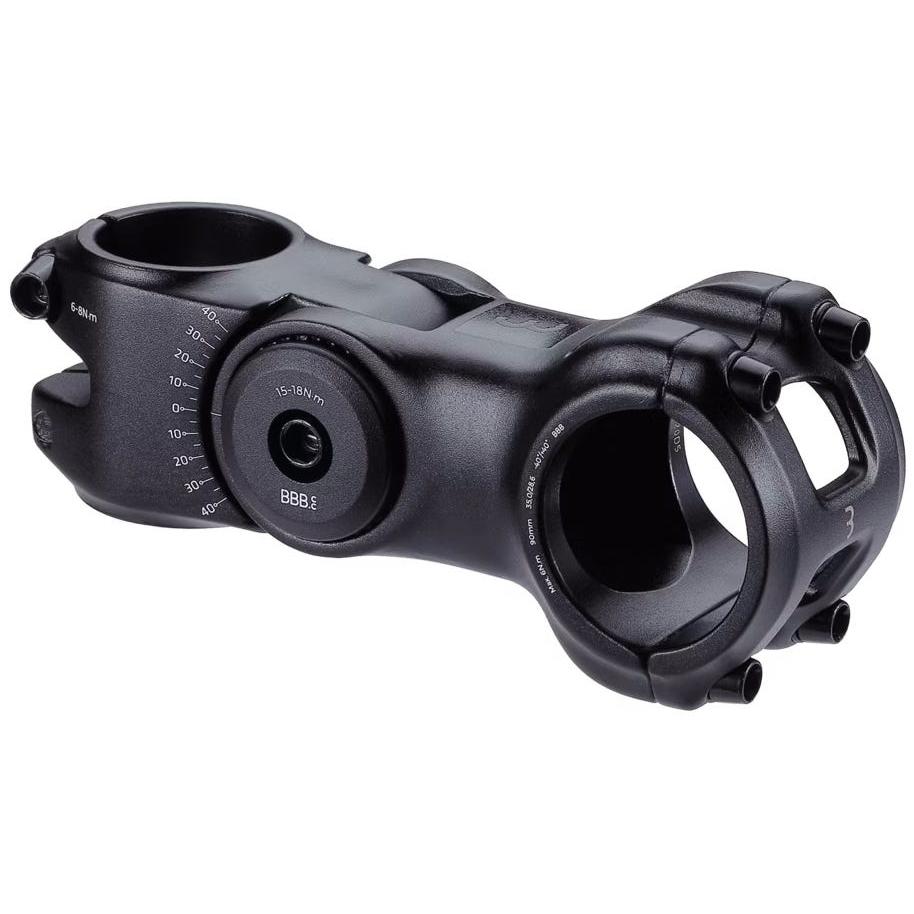 BBB HighSix OS Adjustable Stem 35 x 110mm +/- 40 Rise Black