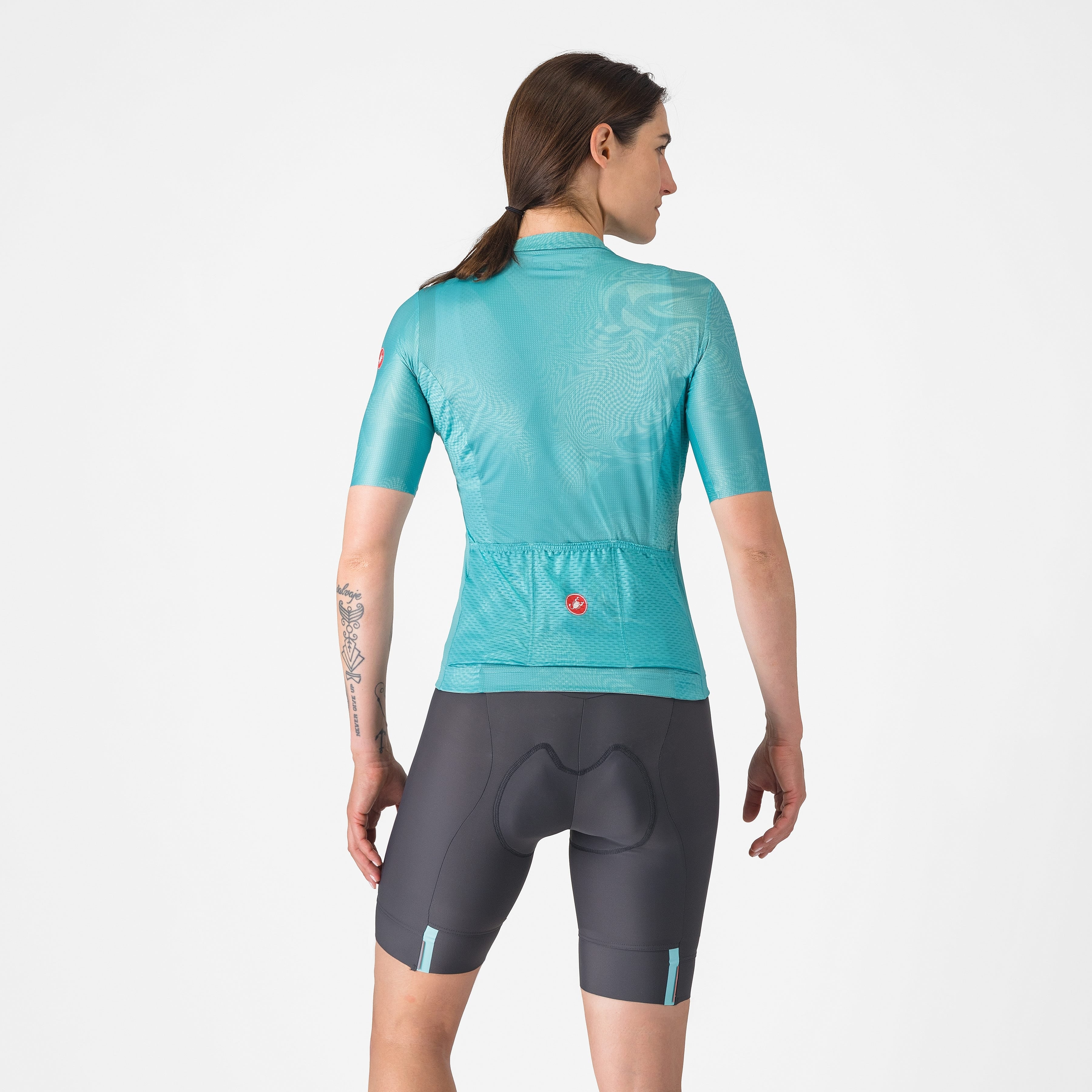 Castelli Prima DT 2 Womens Bibknicks Dark Grey/Pool Blue