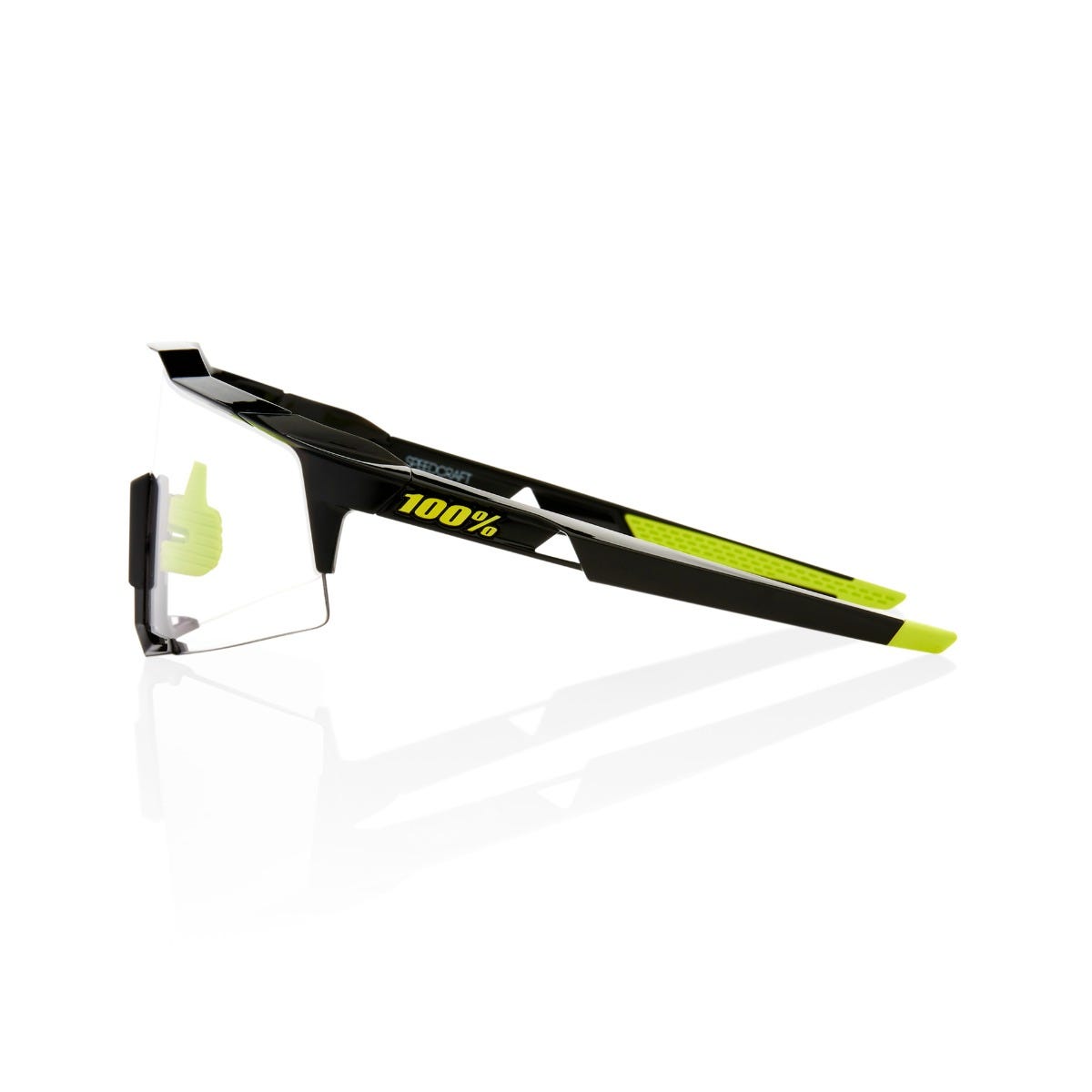 100% Speedcraft Sunglasses Gloss Black with Photochromic Lens