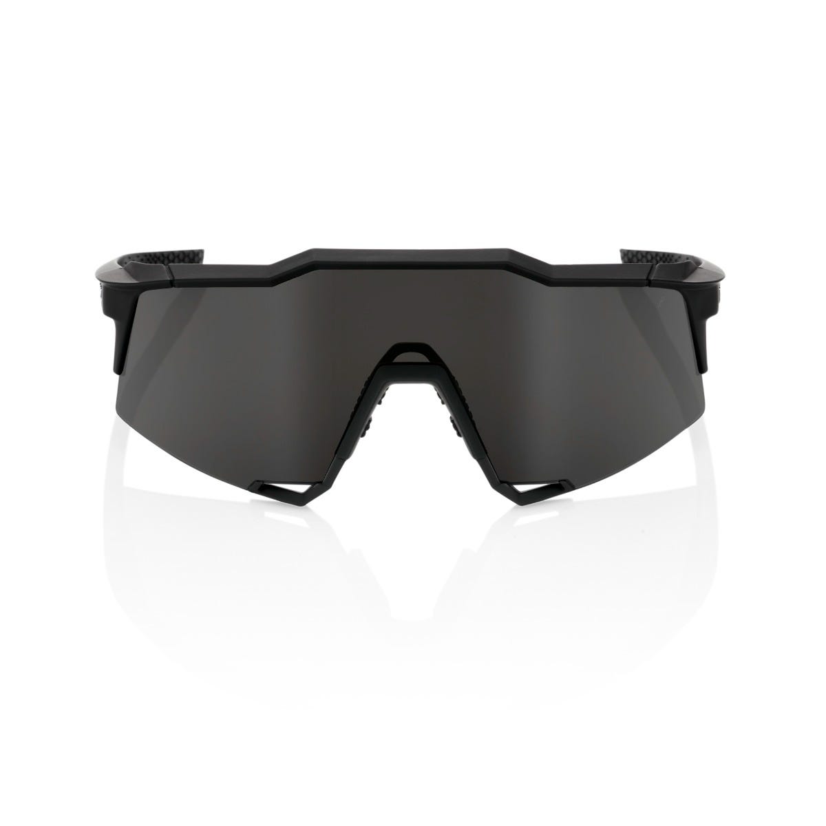 100% Speedcraft Soft Tact Sunglasses Black with Smoke Lens