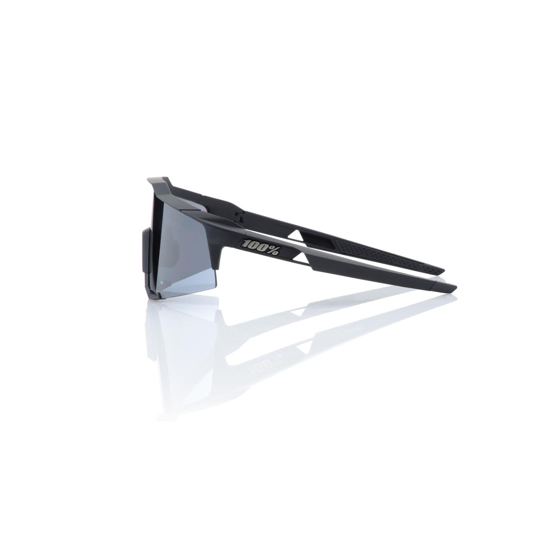 100% Speedcraft Soft Tact Sunglasses Black with Smoke Lens