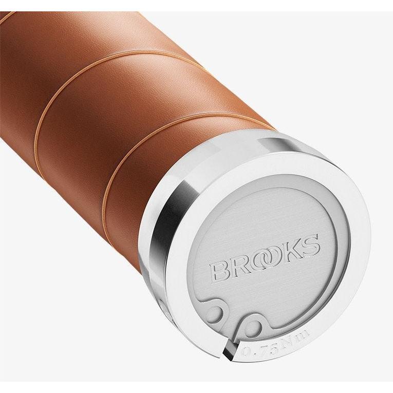 Brooks Slender Leather Grips 130mm Honey
