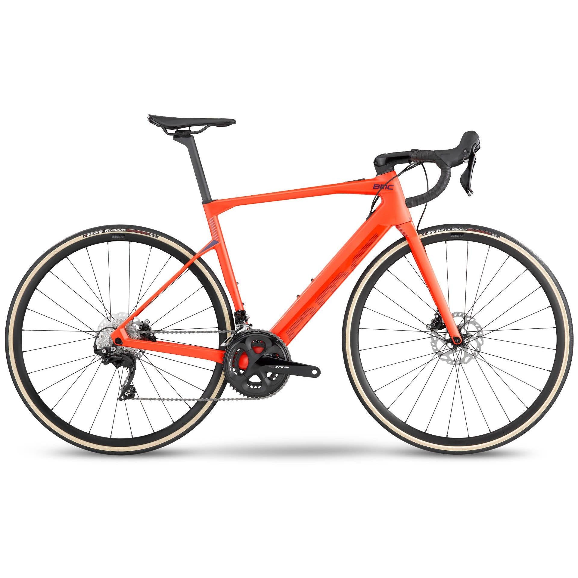 BMC Roadmachine AMP Three Electric Road Bike Red/Blue/Petrol