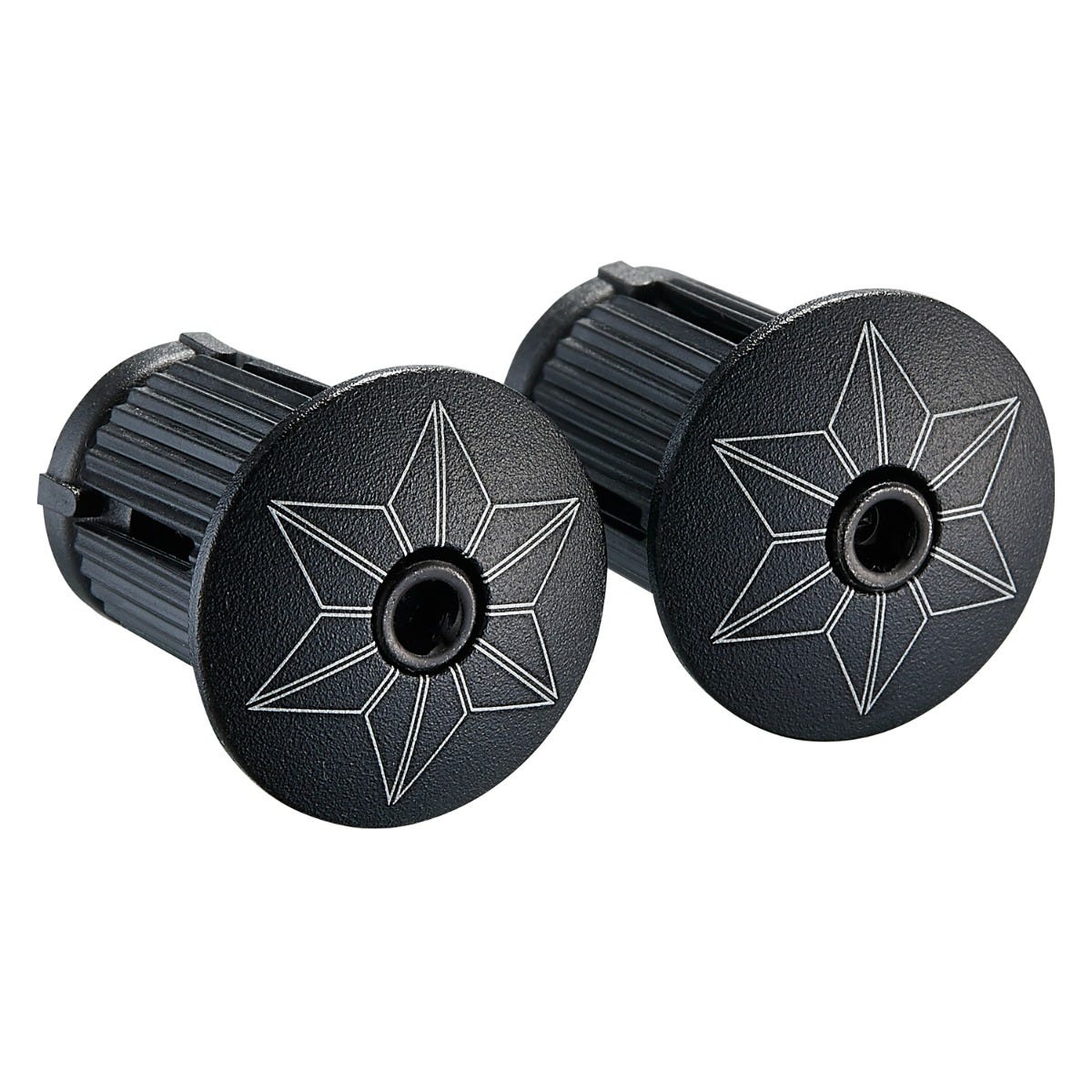Supacaz Super Sticky Kush - Star Fade - White + Ano Black Plugs